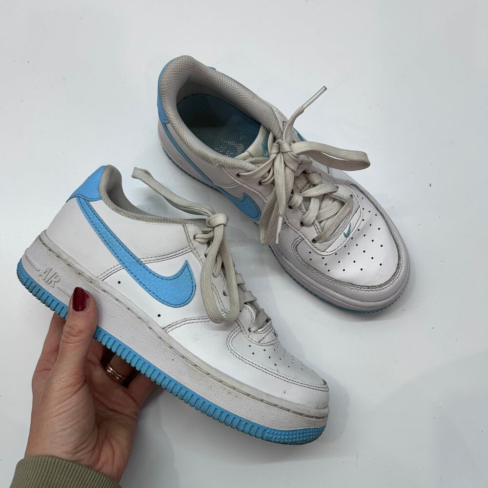 Nike Air Force 1 Low 07 Sneakers Kids 3.5Y Blue White Sporty